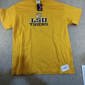 LSU Tigers T Shirt Mens Medium Gold Yellow NCAA Collegiate Pro-Ad Sports NWT